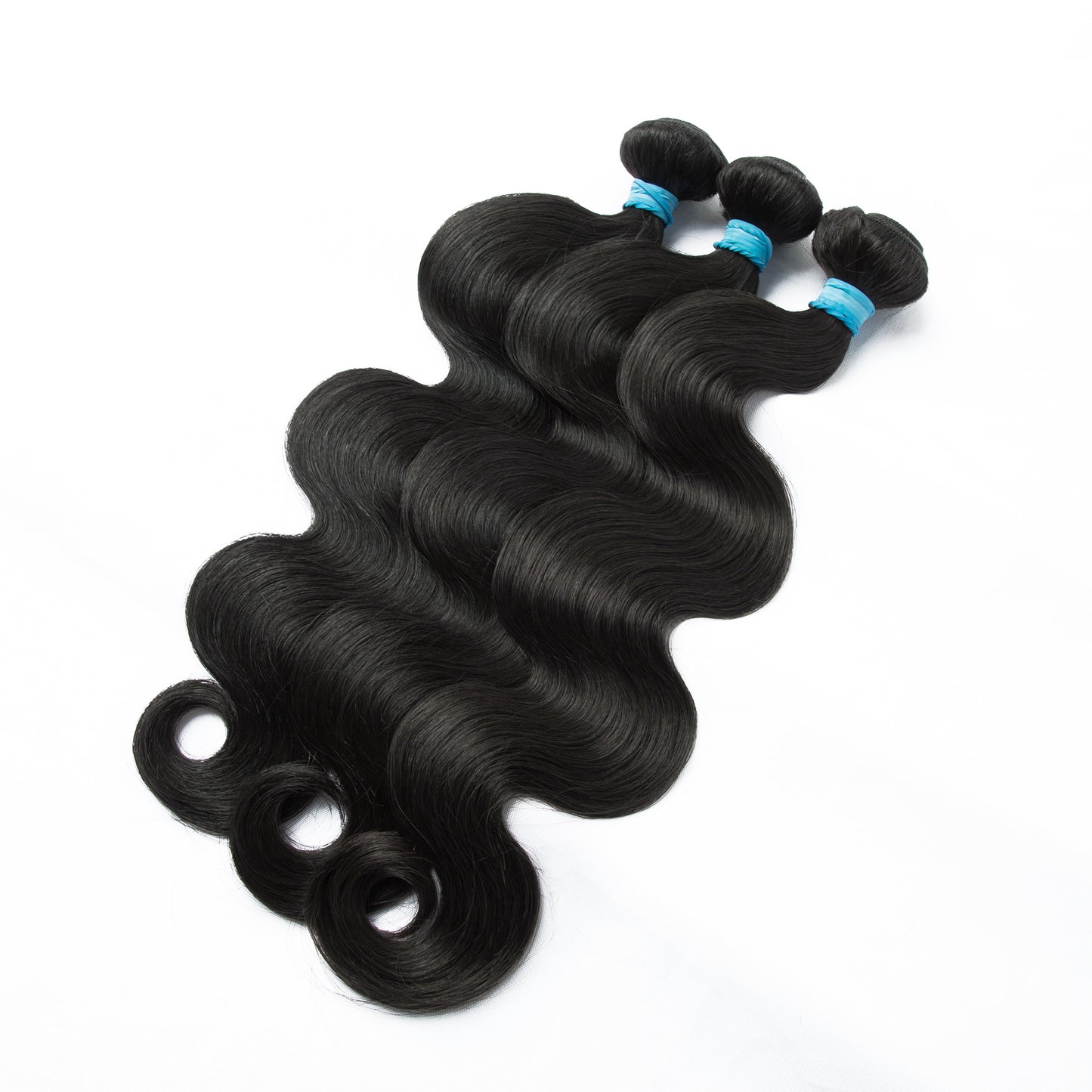 Blue Rubber Band 100% Unprocessed Brazilian Virgin Body Wave Hair Bundle