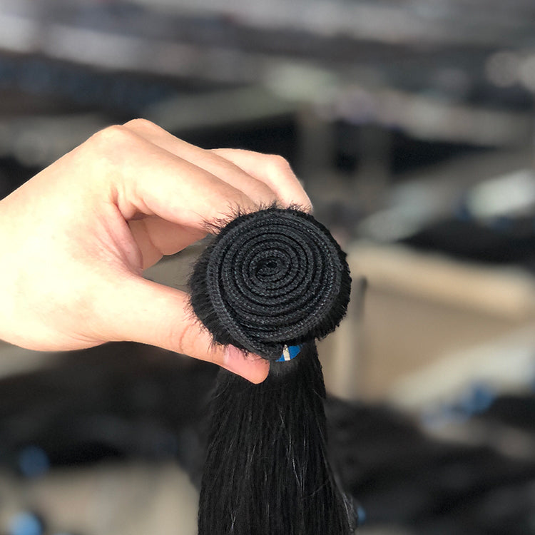 Blue Rubber Band 100% Unprocessed Brazilian Virgin Straight Hair Bundle