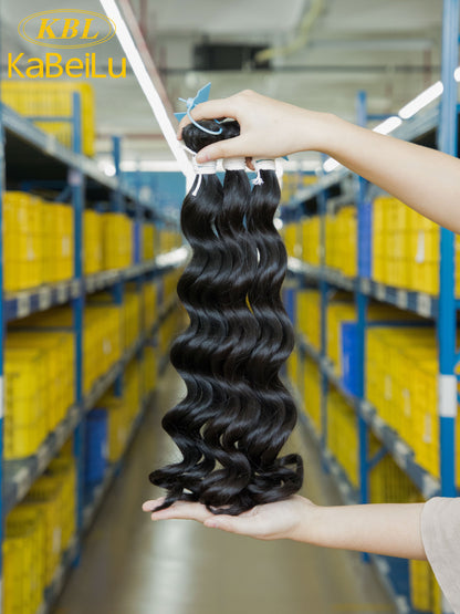 KBLFORSALON Luxury T1 White Rope Band 100% Unprocessed Virgin Brazilian Loose Wave Hair Bundle