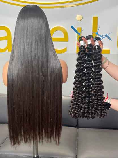 KBLFORSALON Luxury T1 White Rope Band 100% Unprocessed Virgin Brazilian Deep Wave Hair Bundle