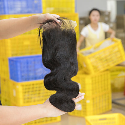 5x5 HD Lace Closure Body Wave Brazilian Human Hair HD Lace Pre-Plucked