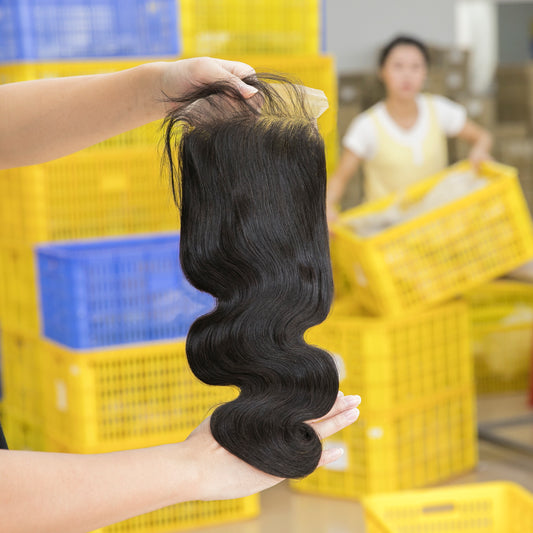 5x5 HD Lace Closure Body Wave Brazilian Human Hair HD Lace Pre-Plucked