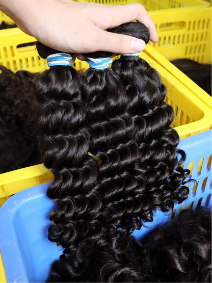 KBL XR Brazilian 100% Unprocessed Deep Wave Virgin Hair Bundle-Hot Selling