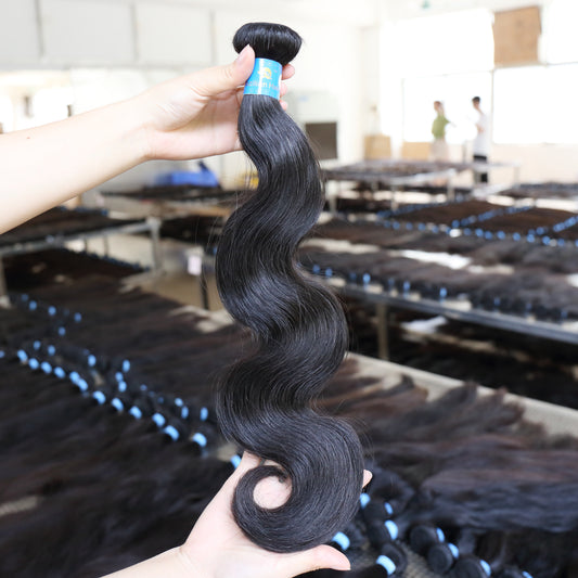 Blue Rubber Band 100% Unprocessed Brazilian Virgin Body Wave Hair Bundle