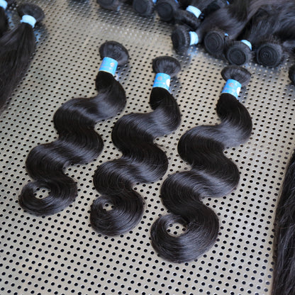 Blue Rubber Band 100% Unprocessed Brazilian Virgin Body Wave Hair Bundle
