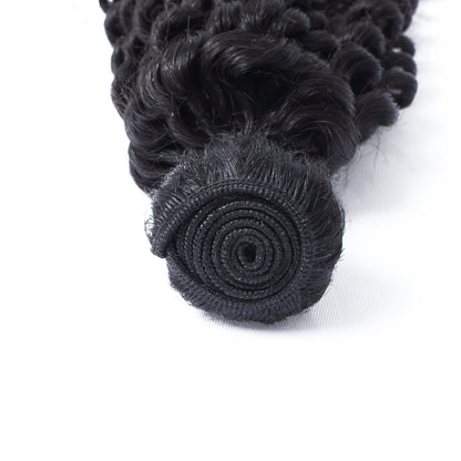 Blue Rubber Band 100% Unprocessed Brazilian Virgin Curly Wave Hair Bundle