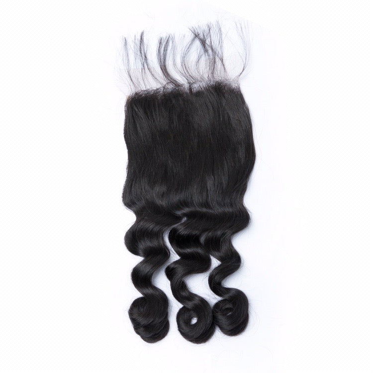 5x5 HD Lace Closure Loose Wave Brazilian Human Hair HD Lace Pre-Plucked