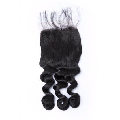 5x5 HD Lace Closure Loose Wave Brazilian Human Hair HD Lace Pre-Plucked