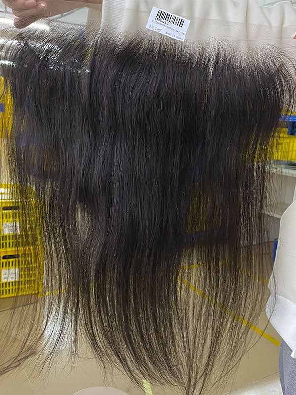 13X4 HD Lace Frontal 100% Brazilian Human Straight Hair —Pre Plucked