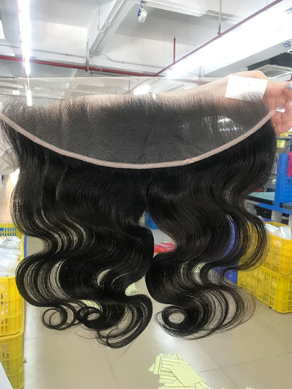 13X4 HD Lace Frontal 100% Brazilian Human Body Wave Hair —Pre Plucked