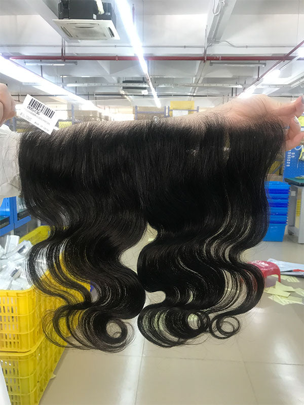 13X4 HD Lace Frontal 100% Brazilian Human Body Wave Hair —Pre Plucked