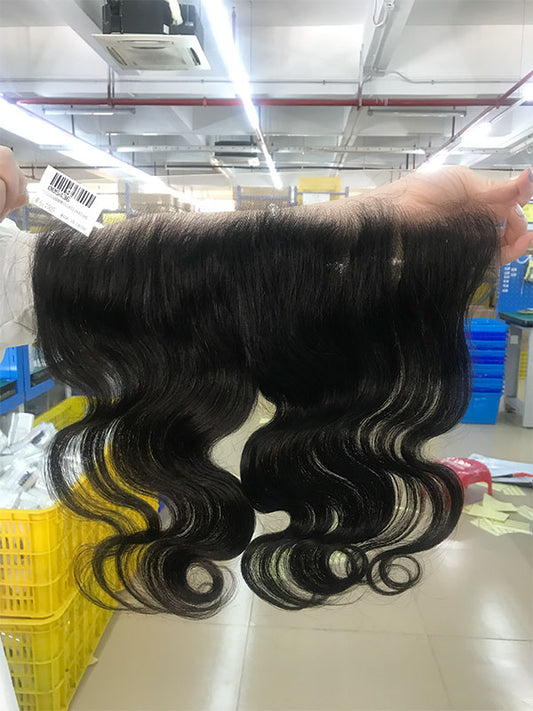 13X4 HD Lace Frontal 100% Brazilian Human Body Wave Hair —Pre Plucked