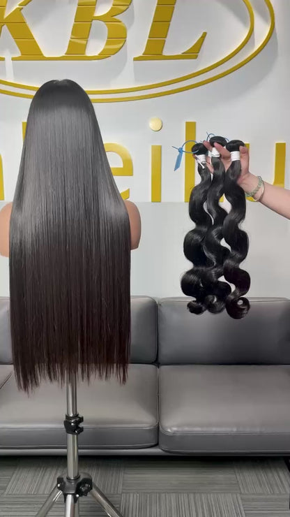 KBLFORSALON Luxury T1 White Rope Band 100% Unprocessed Virgin Brazilian Body Wave Hair Bundle